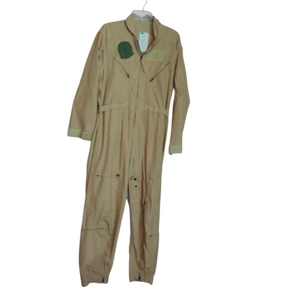 Military Flight Suit 42 Long Flyers Summer Coveralls Vintage CWU-27/P Beige Mens - Picture 1 of 11
